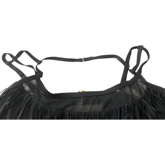 CATALINA SWIMWEAR TOP, SPAGHETTI STRAPS, PADDED BRA, WOMENS, 3X (22W-24W), BLACK - Picture 2 of 12